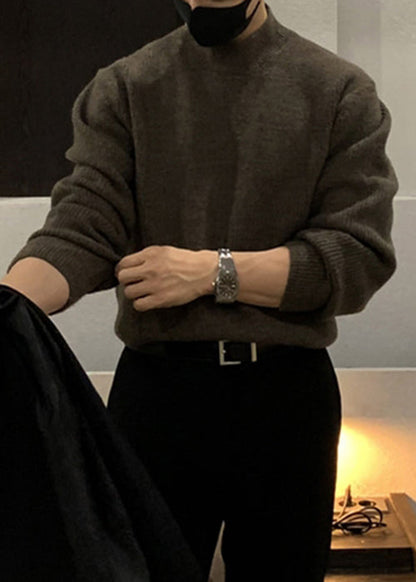 Simple Coffee Cozy Knit Sweaters Winter