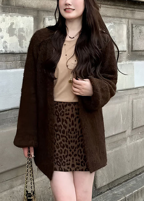 Simple Green V Neck Knit Cardigans Fall