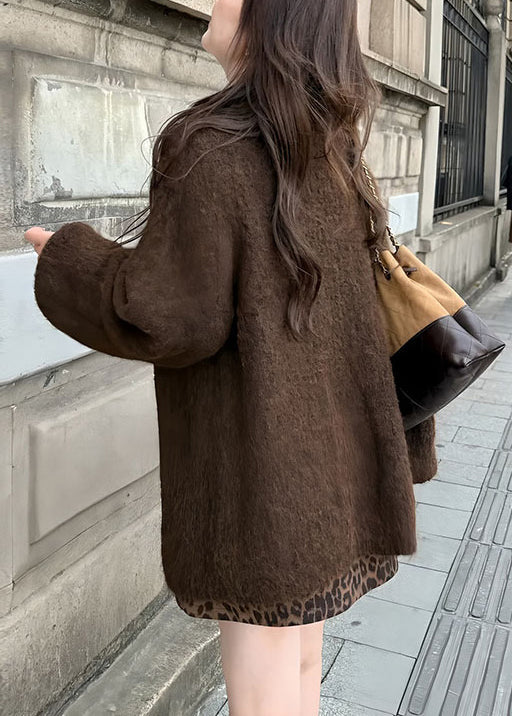 Simple Green V Neck Knit Cardigans Fall