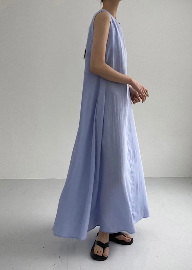 Simple Light Blue Maxi Dresses Summer