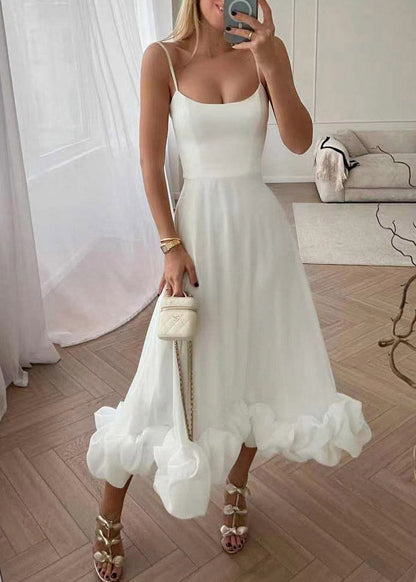 Slim Fit Black High Waist Slip Dress Sleeveless