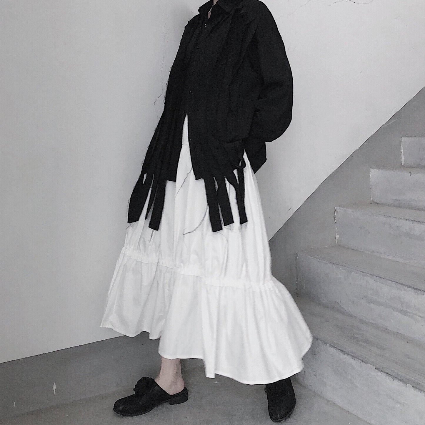 Spring Sweet Little White Skirt All Match a Waist Waist