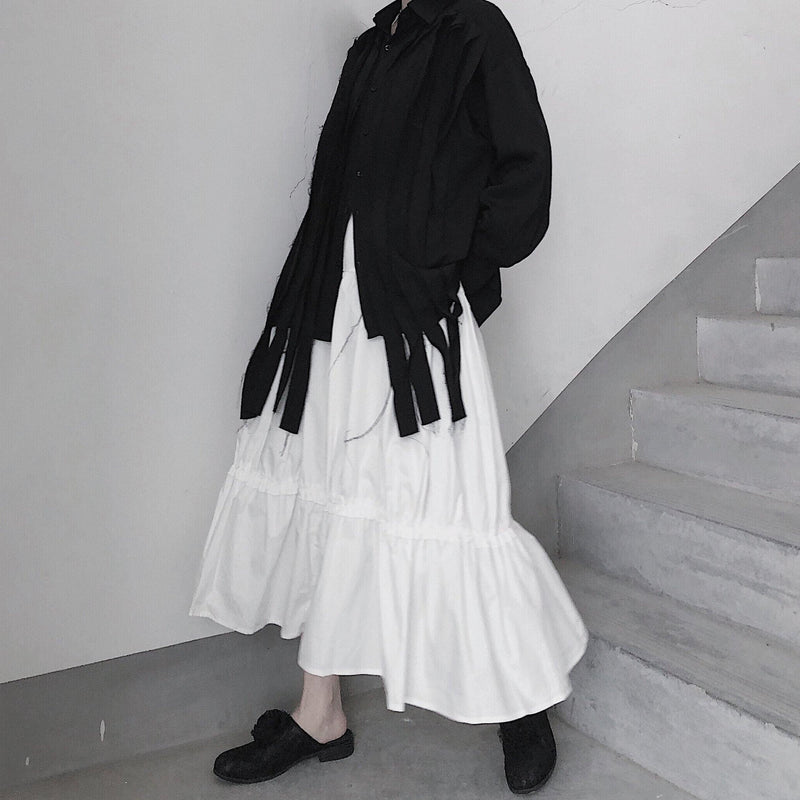 Spring Sweet Little White Skirt All Match a Waist Waist