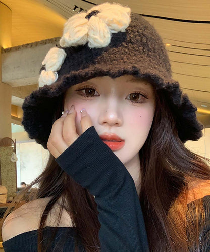 Style Black Cozy Warm Knit Bucket Hat