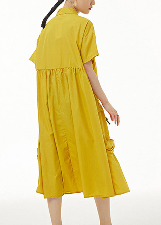 Style Yellow Patchwork Maxi Dresses Summer