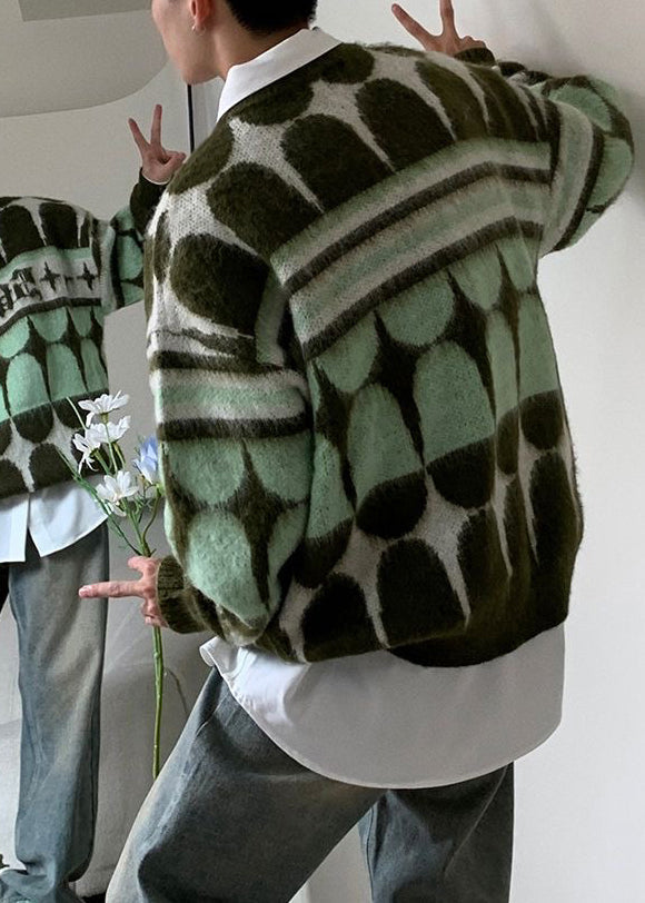 Stylish Black Striped Letter Cozy Knit Sweaters Spring