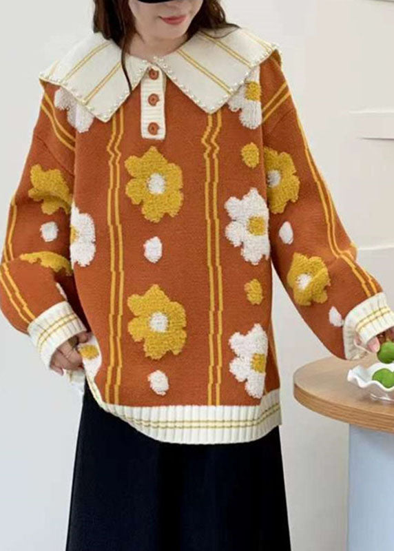 Stylish Blue Button Cozy Cotton Knit Sweaters Fall