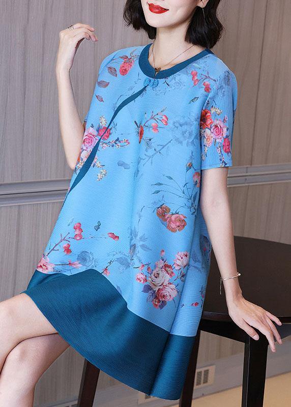 Purple Oriental Mini Dress Summer Outfits