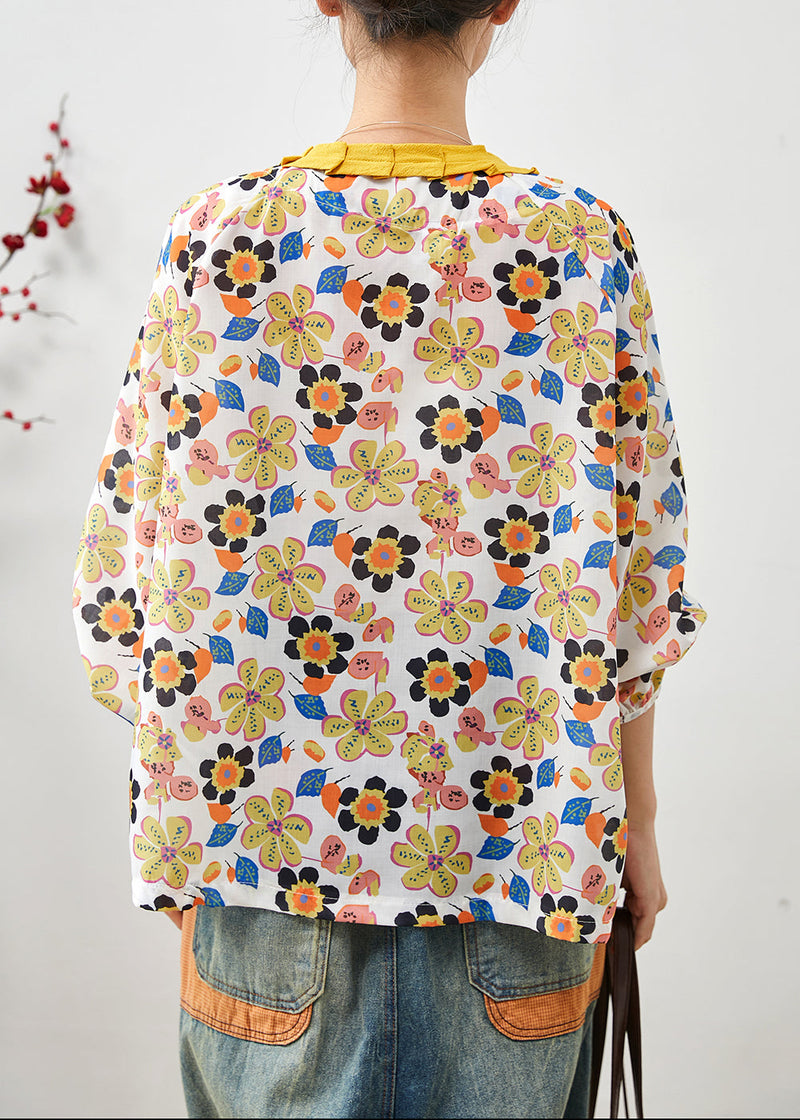 Stylish Yellow Oversized Cotton Shirt Tops Summer