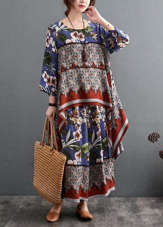 Summer Size Chiffon Hemp Retro Wide Leg Pants Two Piece Set