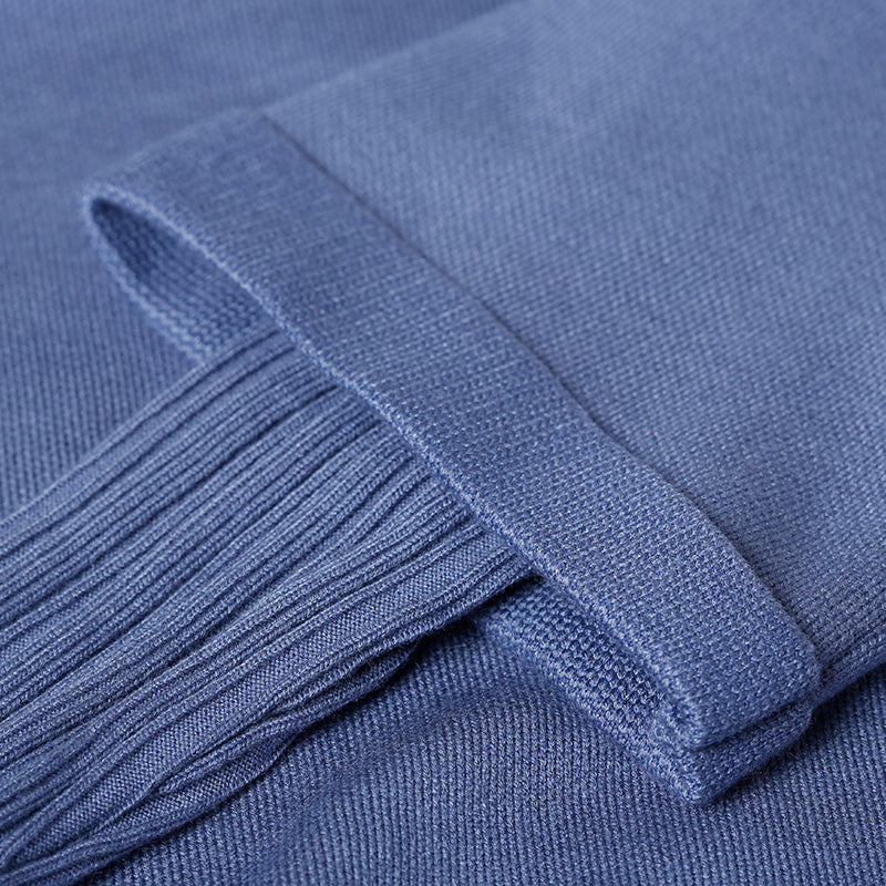 Sweater Weather Upcycle Big Pockets Blue Daily Knit Top Hooded Fall