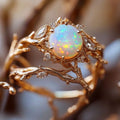 Exotic Opal Nature Gold Ring