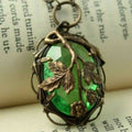 Nature Green Rounded Crystal Necklace
