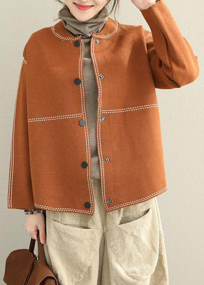 Fine Loose Button Down Sweater Coat Tops