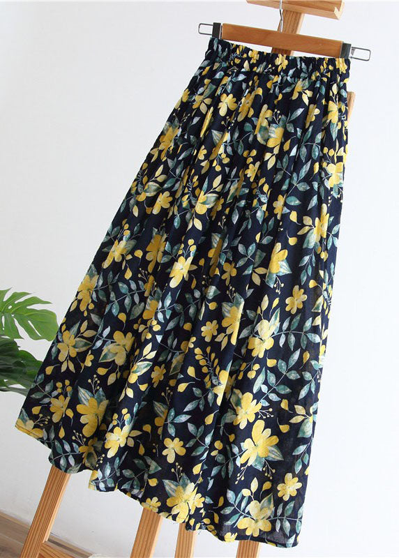 Unique Rainbow Elastic Waist Striped Skirt Spring