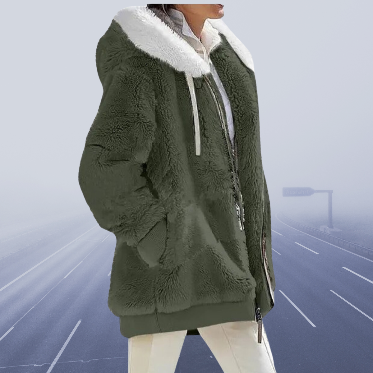 JO | stylish fleece jacket with hood