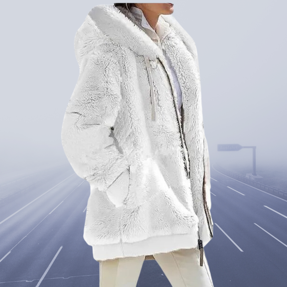 JO | stylish fleece jacket with hood