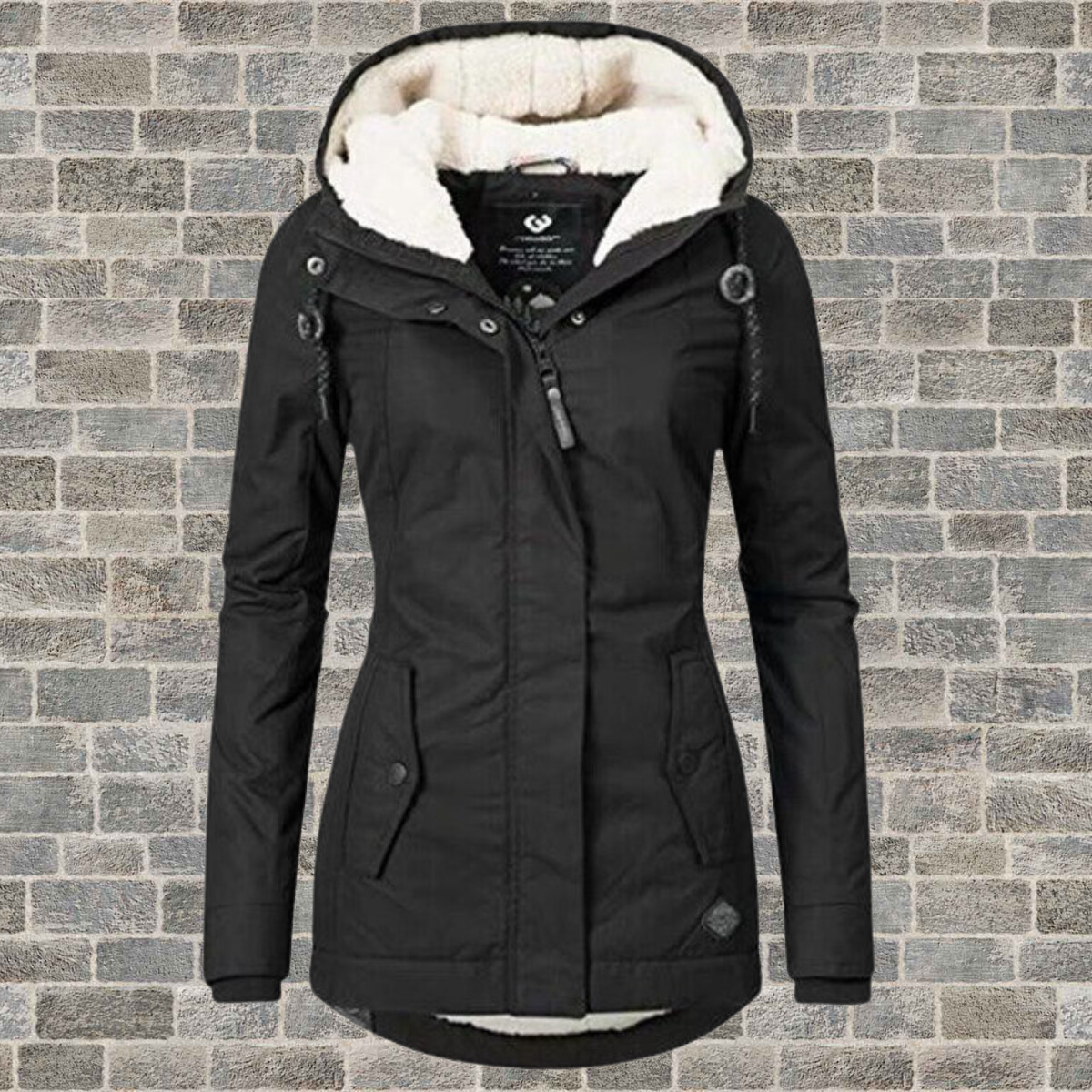 JO | New Pleated cotton jacket with lambskin hood