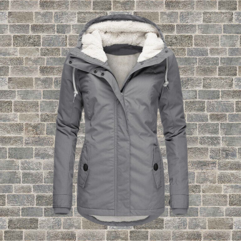 JO | New Pleated cotton jacket with lambskin hood