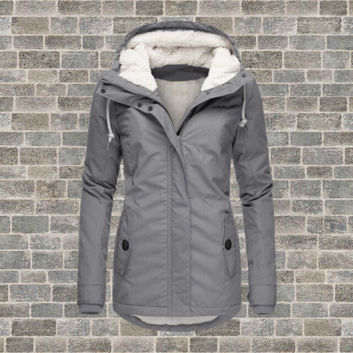 JO | New Pleated cotton jacket with lambskin hood