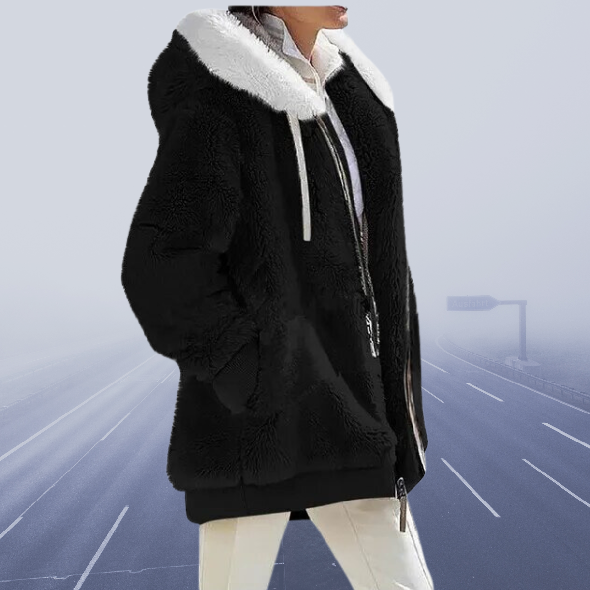 JO | stylish fleece jacket with hood