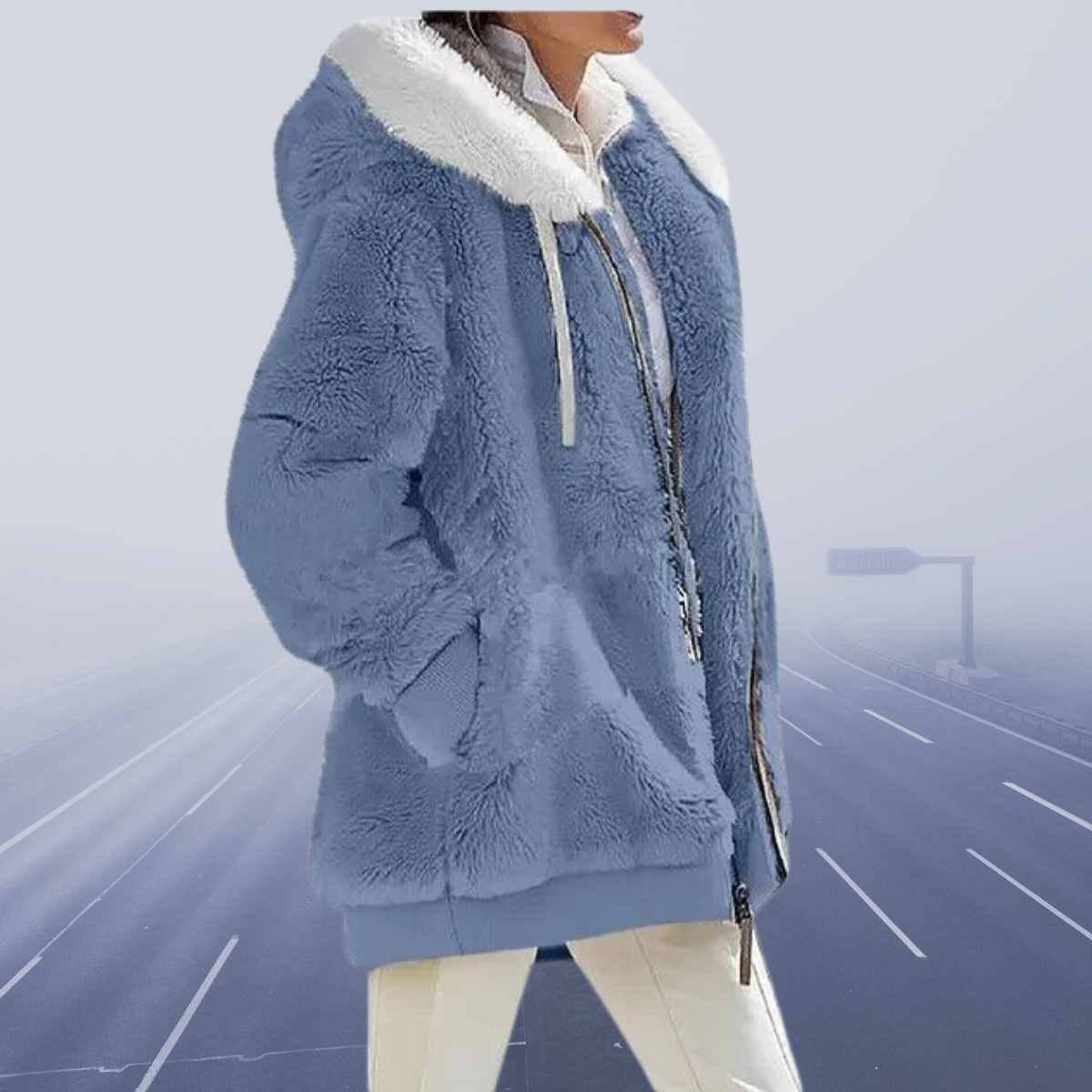 JO | stylish fleece jacket with hood