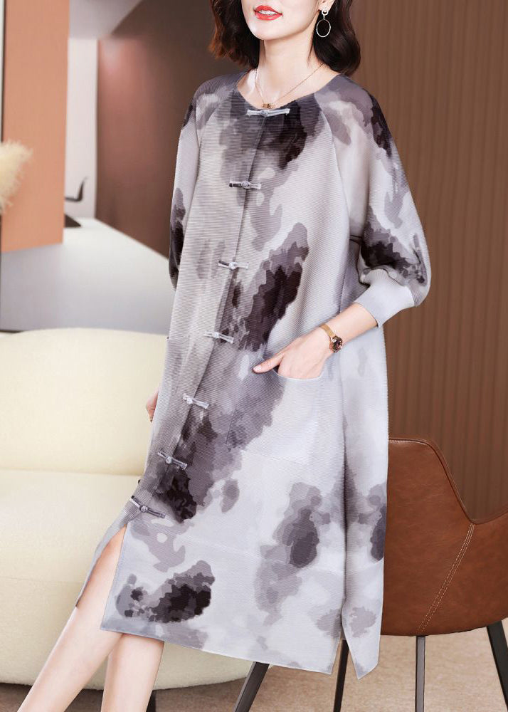 Black Oversized Tie Dye Shirt Dresses Summer