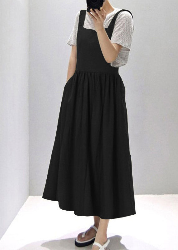 Red Slash Neck Patchwork Wrinkled Long Slip Dress Summer