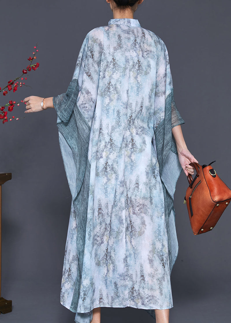 Tie Dye Patchwork Chiffon Maxi Dresses Two Piece Spring
