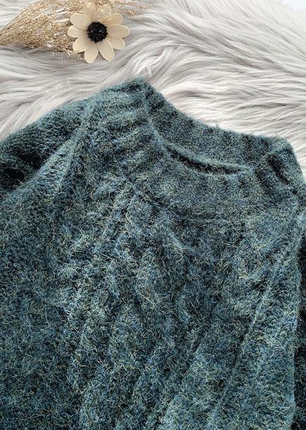 O Neck Brown Knitwear Plussize Thick Knitted Pullover