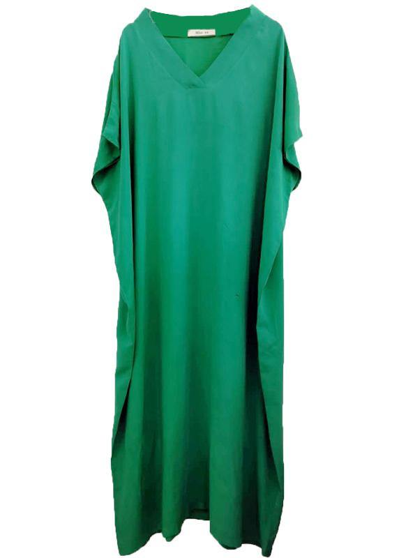 Vivid Baggy Caftan Jade Green Loose Dress