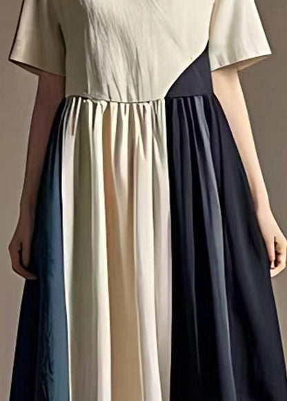 White Patchwork Cotton Maxi Dress Exra Large Hem Summer