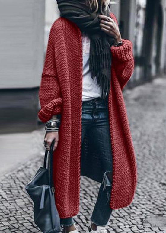 Dark Grey Long Knit Cardigan Fall