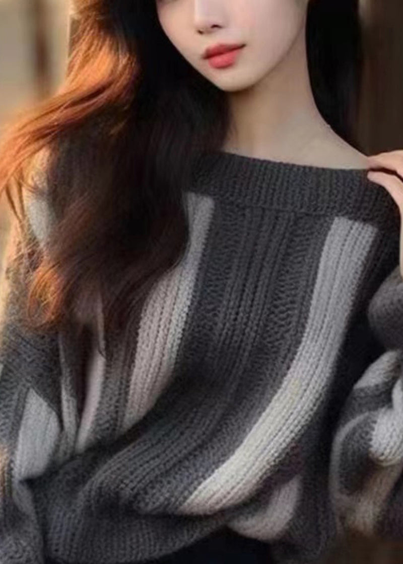 Grey Original Design Cozy Knit Sweater Spring