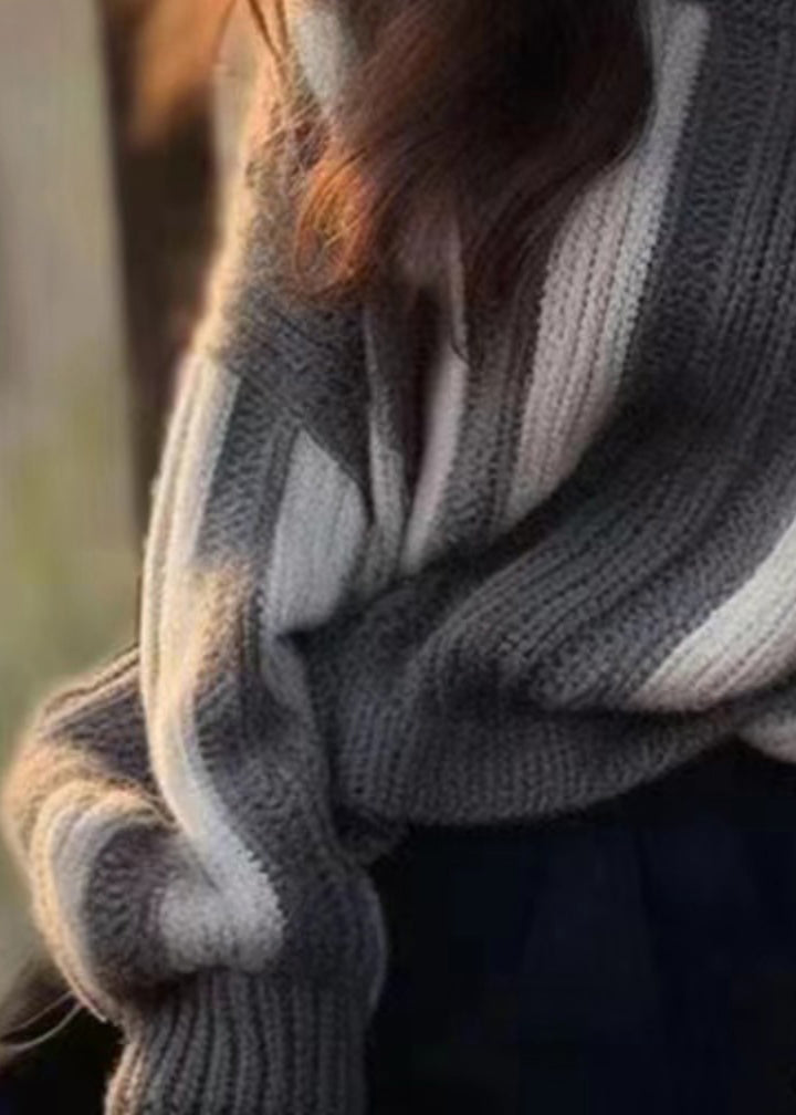 Grey Original Design Cozy Knit Sweater Spring