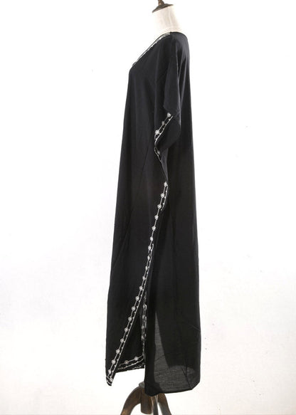 Loose Kaftan Swimsuit Cover Up Beach Long Black Dress