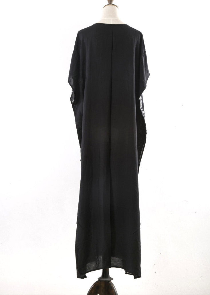 Loose Kaftan Swimsuit Cover Up Beach Long Black Dress