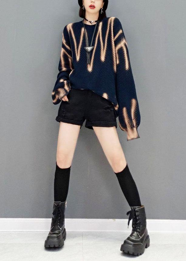 Navy My Heart Beats Long Sweater Top Knit Dress