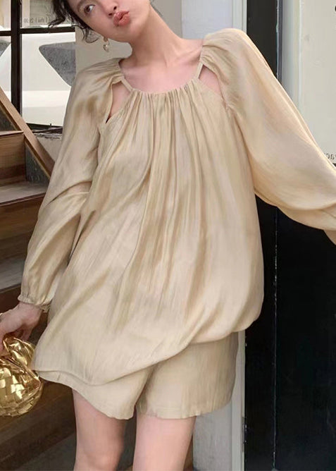 Pink Oversized Hollow Out Cotton Two Pieces Set Summer