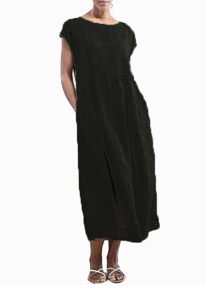 Short Sleeve Summer Loose Dress Pink