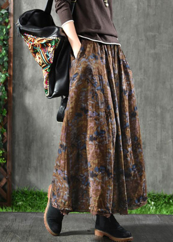 Spring Double Layers Printing Skirt