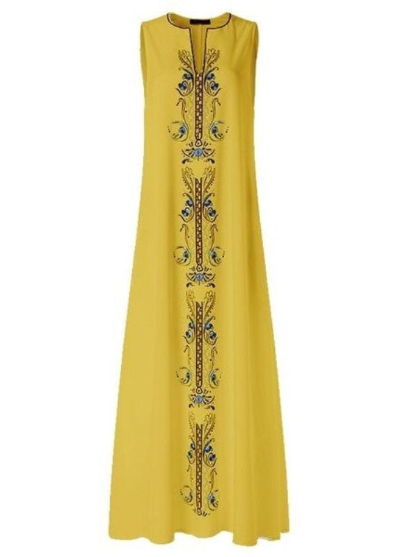 White V Neck Print Chiffon Vacation Dresses Summer