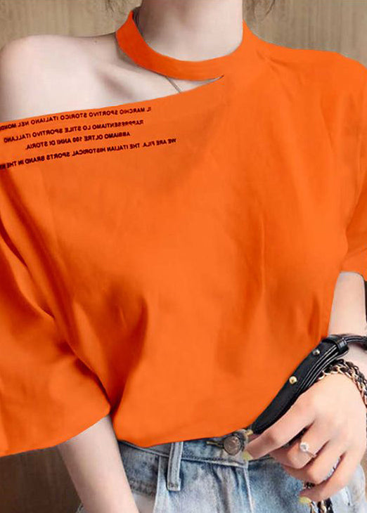 Yellow O Neck Print Cotton T Shirt Long Sleeve