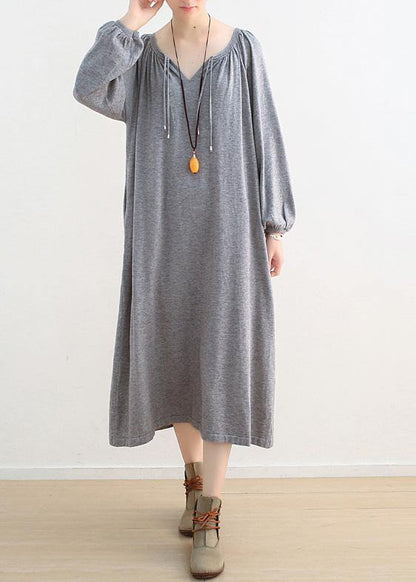 Black Sweater Dresses O Neck Cinched Oversized Fall Knitwear