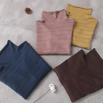 Navy Clothes for High Neck Thick Clothing Knit Sweat Tops