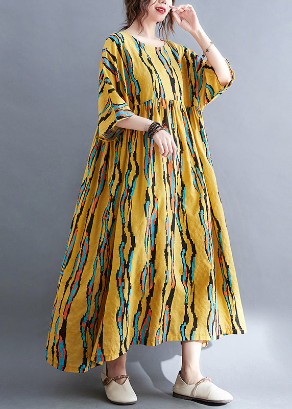 Yellow Holiday Dress Cinched Extra Large Hem Half Sleeve