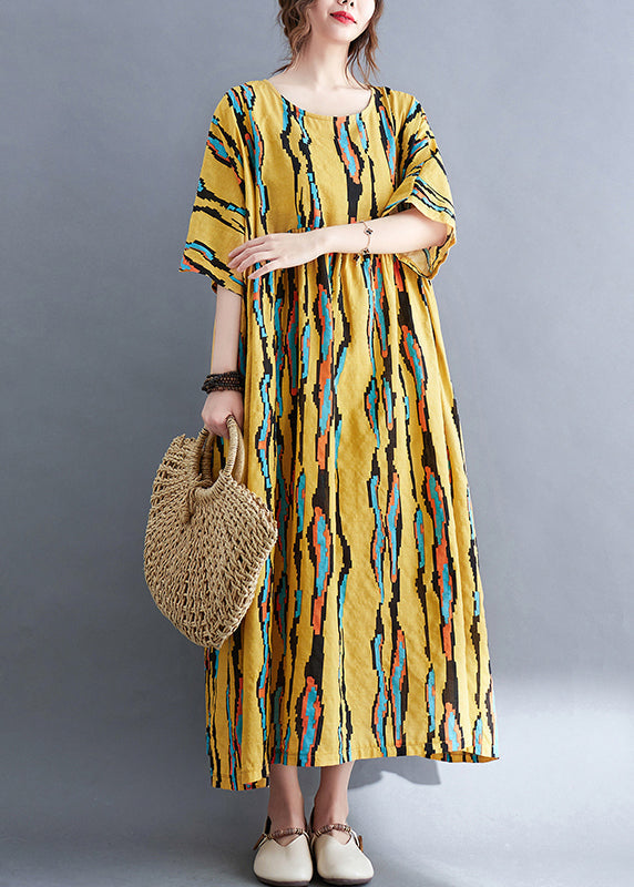 Yellow Holiday Dress Cinched Extra Large Hem Half Sleeve