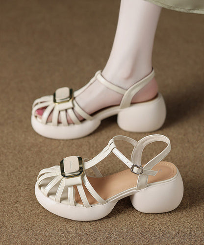 Yellow Sandals Platform Faux Leather Sandals