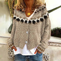 Vintage Button Down Tribal Icelandic Pattern Cardigan elevenforest