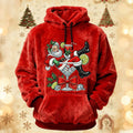 Comstylish Men's Christmas Santa Claus Casual Plush Warm Hoodie